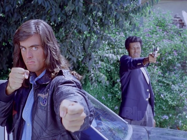 Still from the film "Samurai Cop."
