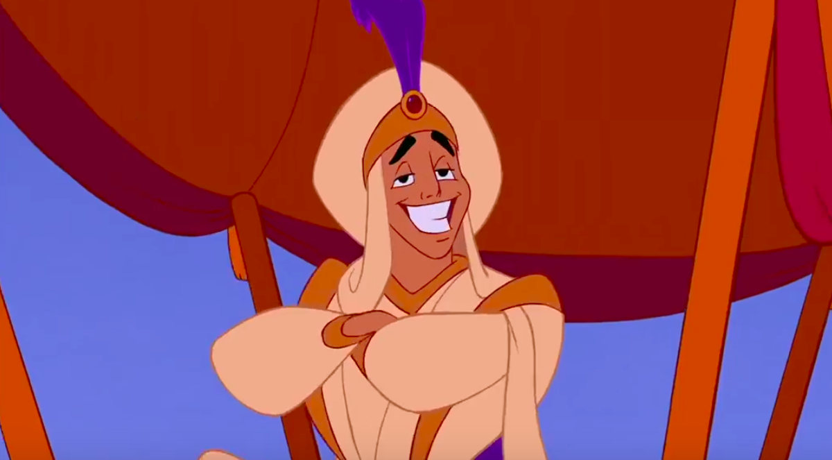 A still from the film Aladdin.