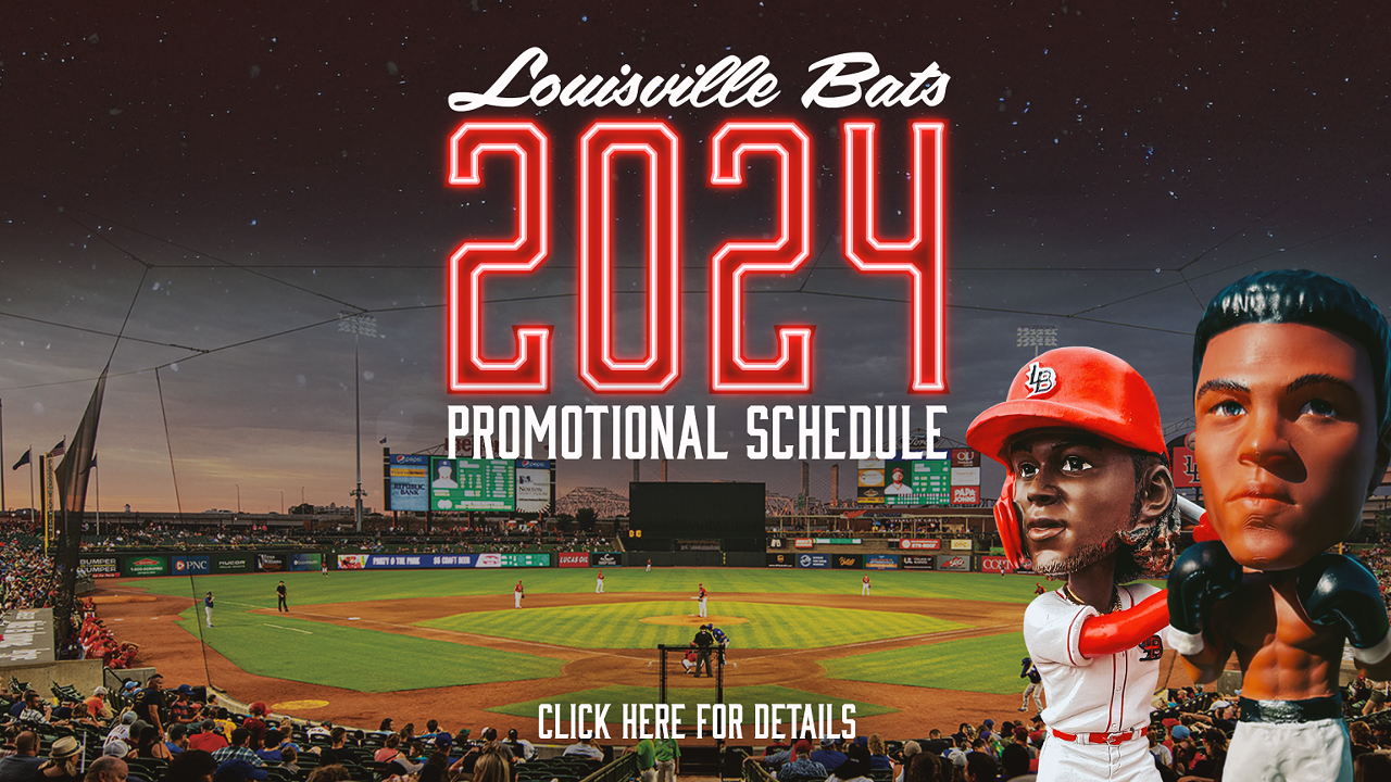 Louisville Bats Opening Night
Friday, March 29Slugger Field | 7:15 p.m. Join the Louisville Bats for Opening Night as they take on the Indianapolis Indians. From 6-9 p.m. you can enjoy $1 Miller Lite Drafts. Make sure to stick around for the post-game fireworks show.