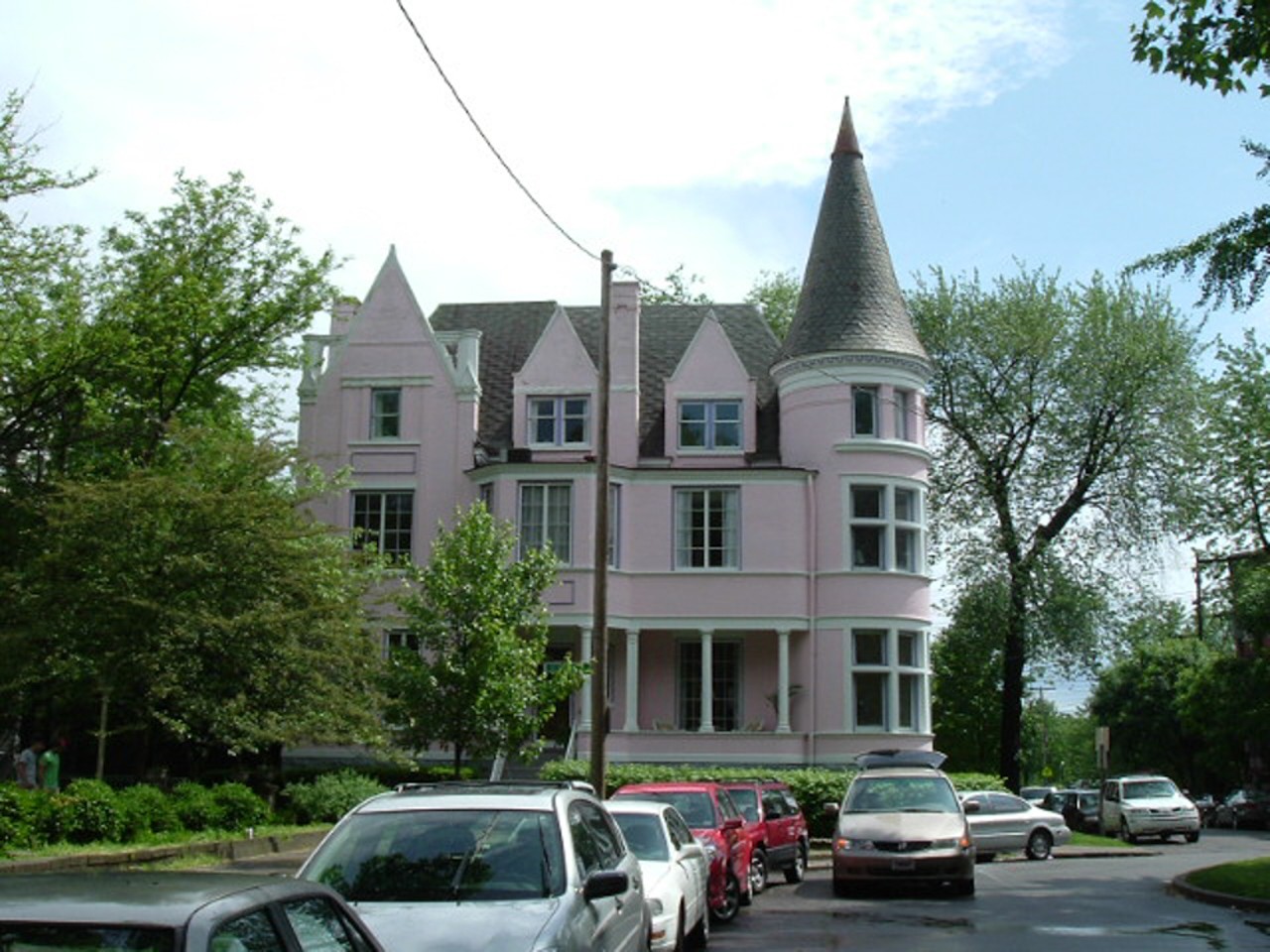  The Pink Palace 
1473 St. James Court  
The Pink Palace, formerly a gentleman&#146;s club and casino, is purported to be haunted by an older man named Avery, who appears to residents to warn them of future danger. Photo via  Wikimedia 
