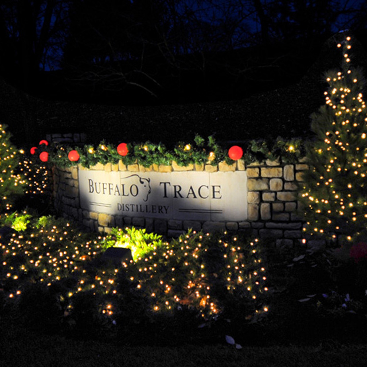  Holiday Lights at the Distillery 
113 Great Buffalo Trace, Frankfort
Nov. 30-Dec. 25, 5:30-8:30 p.m.
Buffalo Trace isn't just a distillery; it's also the site of a free drive-through display of Christmas lights.
Photo via facebook.com/buffalotracedistillery