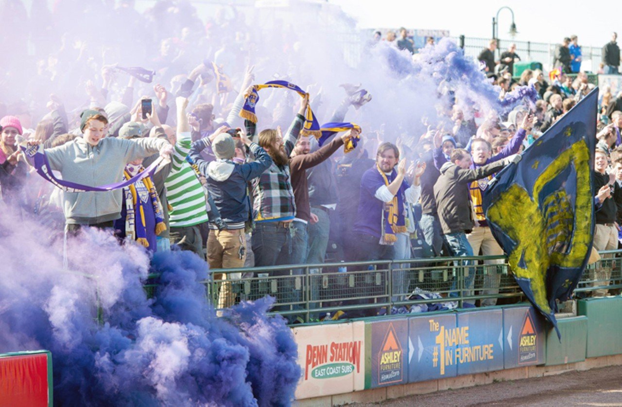  A LouCity or Racing Louisville game 
350 Adams Street  
Of course, this one&#146;s best suited to soccer fans, but it&#146;s fun for anyone. You and your date can deck yourselves out in purple &#151; try to outdo each other with fun fan outfits!
Photo via LouCity FC