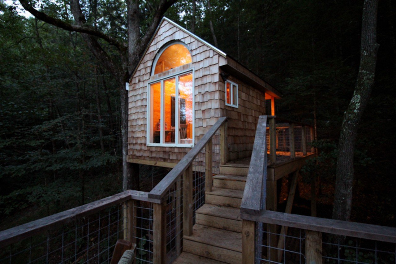 Eagles Nest Treehouse
Stanton, Kentucky | Treehouse | Starting at $173/night | Hosts 4 Guests 
&#147;Take in the rustic, fairy tale vibe of this custom-made treehouse in the midst of towering trees! Recline in a rocking chair and watch the sunset over the mountains, or try your hand at some stargazing on the "NEST" deck overlooking the forest while listening to the nightly sounds of the forest. In the morning, step out on the trailhead and explore the stunning forest.&#148;