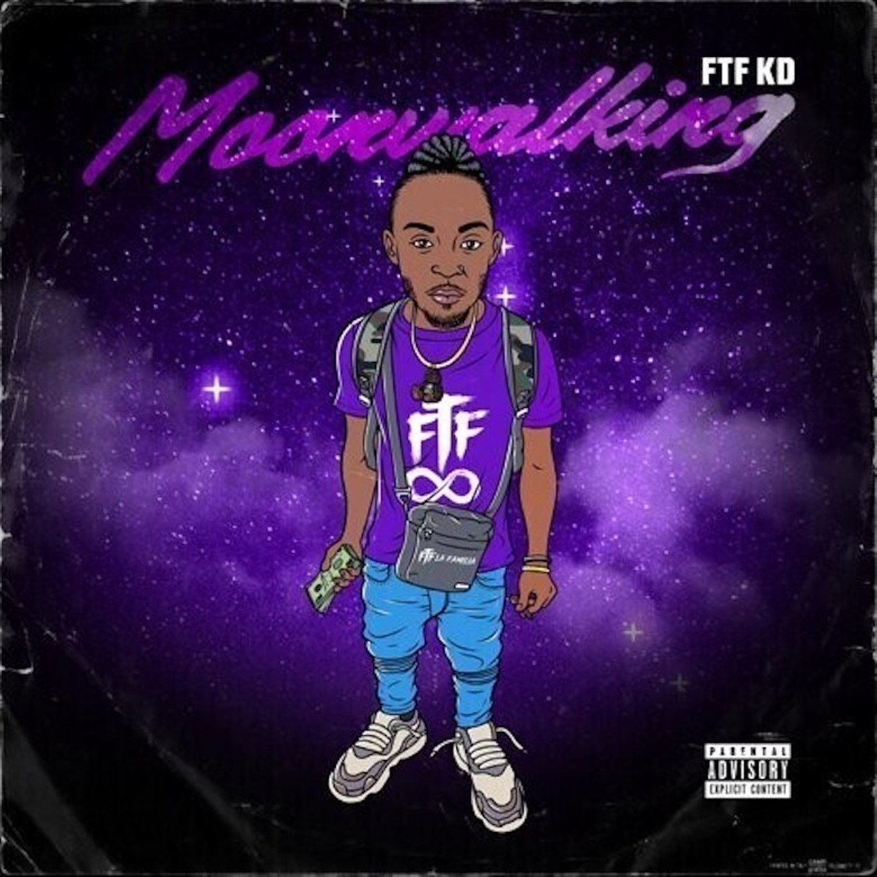 FTF KD
MOONWALKING
&#147;My process is to choose the beats and then, a few days before my scheduled studio time, I sit down and write to that beat,&#148; said Arkansas-born rapper FTF KD. That creative cycle has seen a flurry of activity all year, with KD releasing one single after another. &#147;MOONWALKING&#148; stands out for its elevated, smooth energy, a nod to his West Coast favorites and Side 3 Studios in Denver, Colorado, where KD recorded it. You can&#146;t understand this artist without acknowledging the Louisville influence. He made Kentucky his home and in 2020 launched his music career, with Evo Auditory being one of his favorite studios. Compare his earliest drops to &#147;MOONWALKING,&#148; released last month, and you&#146;ll notice he evolved quickly without abandoning the sound he first presented. &#151;Sarah Kinbar
Listen on Spotify