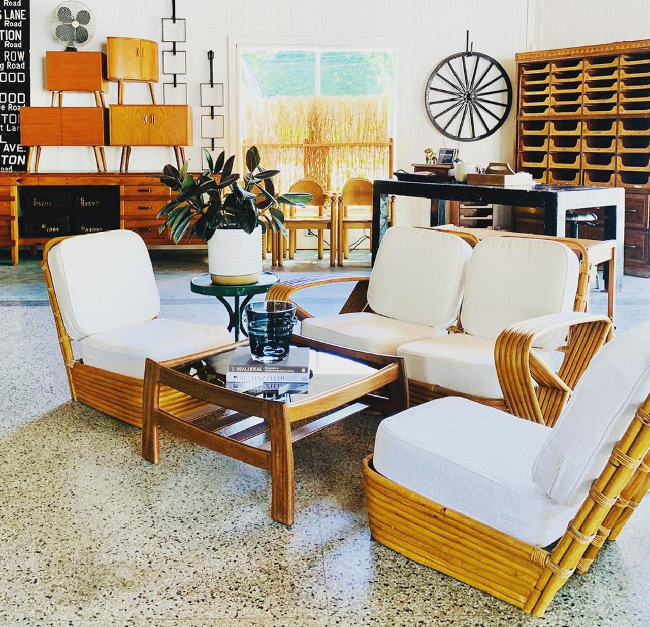  no direction home 
2509 Grinstead Drive
This bright, chic shop specializes in mid-century and international furniture.
Photo via nodirectionhomeky/Instagram