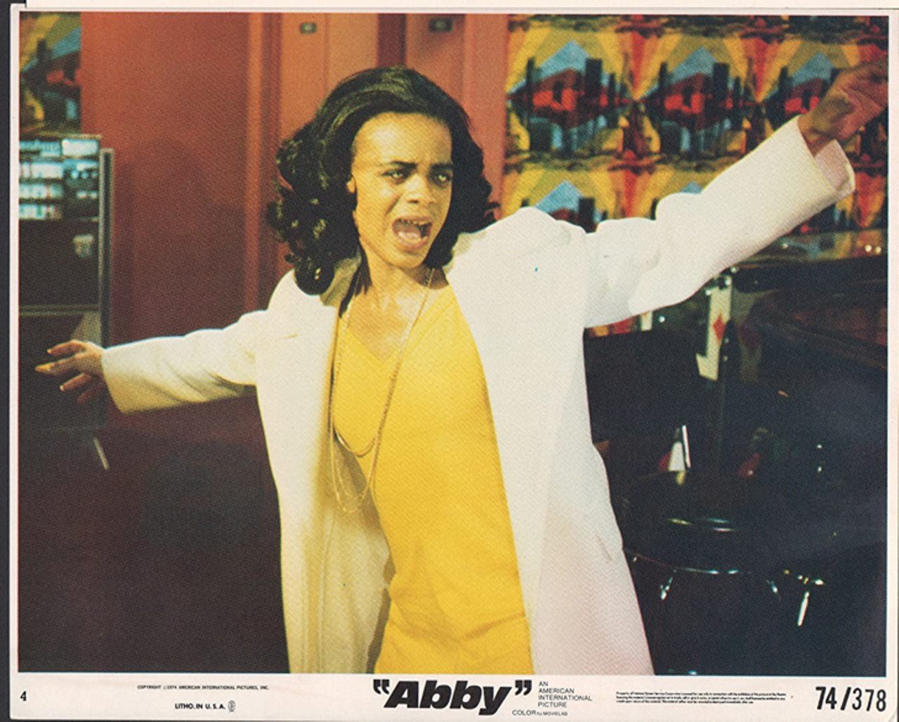 Abby (1974)
Local filming location: Louisville 
This movie, which some claim is a rip-off of &#147;The Exorcist,&#148; is a &#147;blaxploitation&#148; horror movie about a woman possessed by an African sex demon. Director William Girdler, who also directed &#147;Sheba, Baby,&#148; was a Louisvillian, so it&#146;s no surprise that the city shows up throughout his movies. 
Photo via American International Pictures (AIP) / Mid-America Pictures / Hollywood West Entertainment
