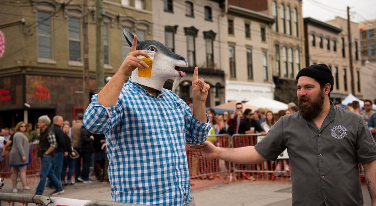 Well... maybe there's still a little rowdiness at the modern Bock & Wurst Fest.
