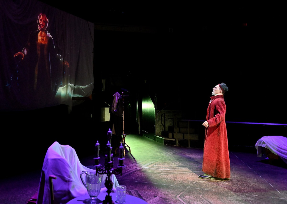 This mixed reality experience combines a live, Dickensian recital with motion-capture technology in a haunted dreamscape filled with phantoms, spirits and specters. A CHRISTMAS CAROL: GHOST STORY is adapted and directed by Robert Barry Fleming.
