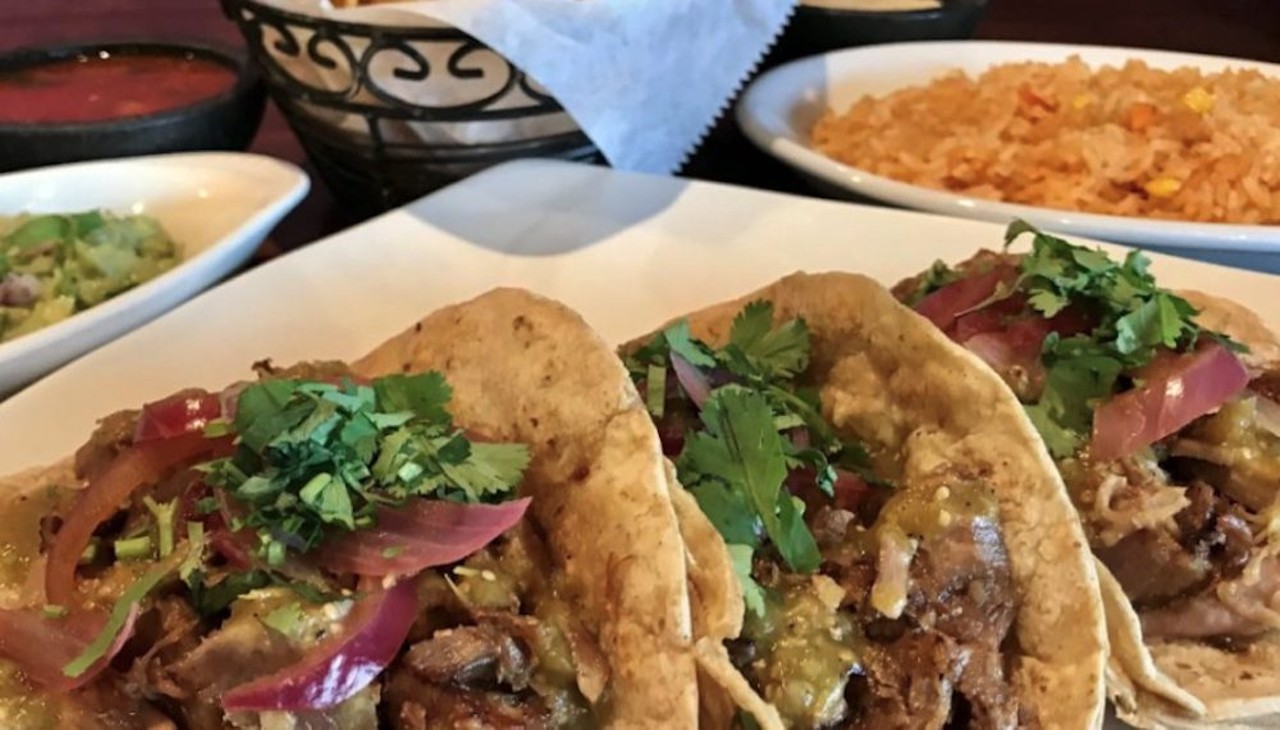 SENOR IGUANAS | OKOLONA/OUTER LOOP
5637 Outer Loop
Carnitas Taco: Pork carnitas, refried beans, salsa verde, pickled red onion, cilantro
There is also an El Jimador Tequila Special at this location.
Photo: Senor Iguanas