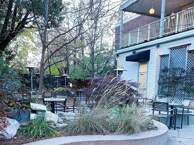 Decca's patio area.