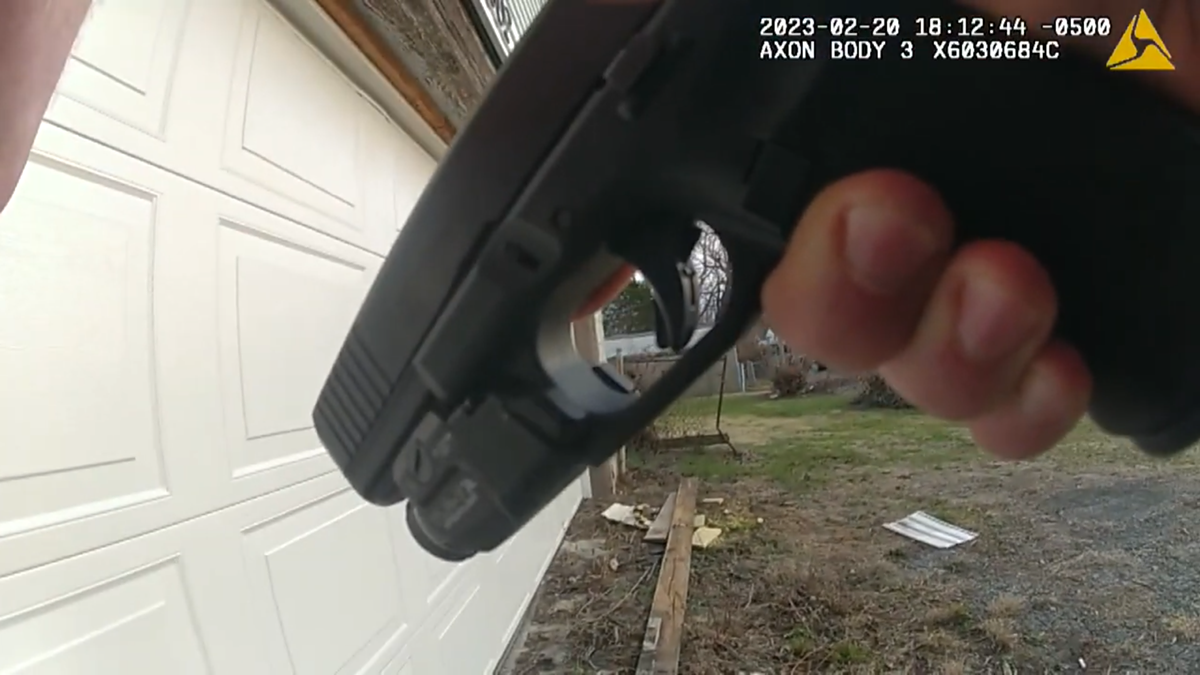 Screenshot of body cam footage released Friday, March 3 of the Feb. 20 shooting of two teens that LMPD called "accidental."