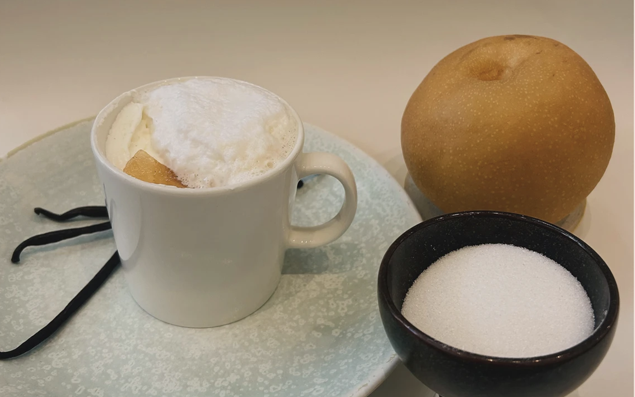 Try the Pear Vanilla latte from KIWA for a subtly sweet treat.