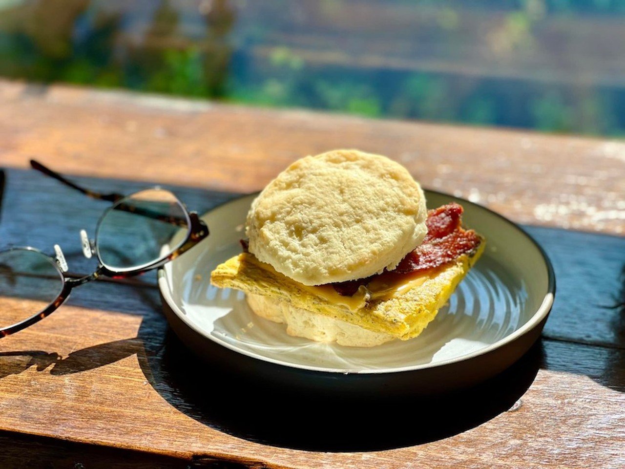 Butchertown Grocery Bakery
743 E. Main St.
Butchertown Grocery Bakery is nestled near Market Street with all the pastries and breakfast sandwiches you could want.
Featured in the photo is a bacon, egg and cheese biscuit with applewood smoked bacon and chive aioli.
