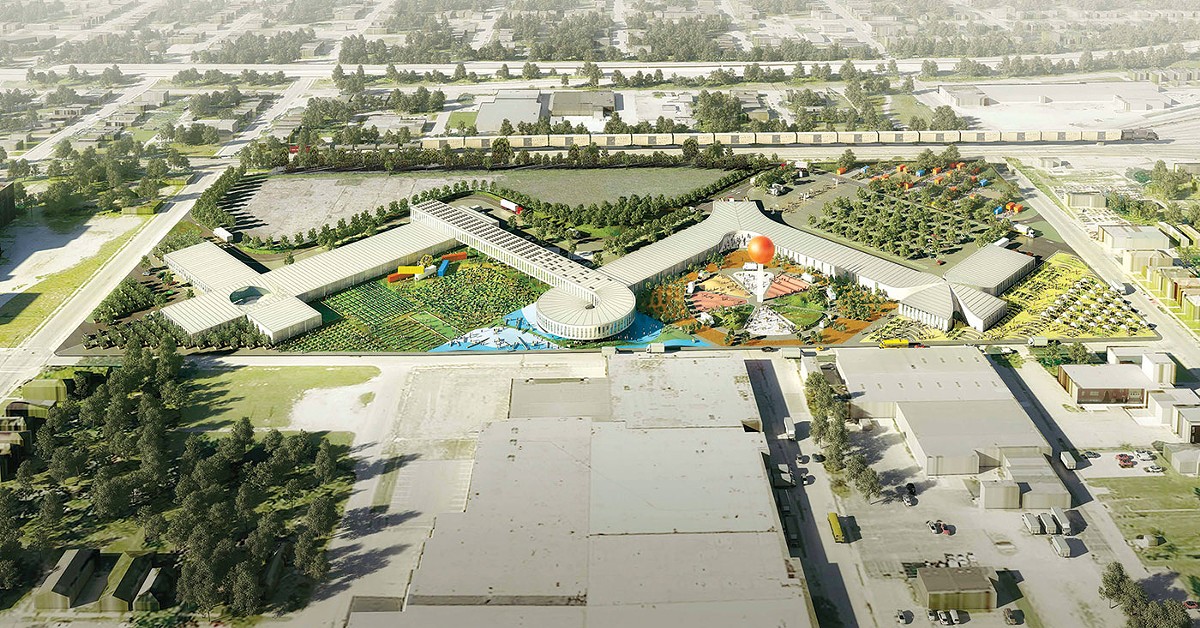 Rendering of the FoodPort by OMA