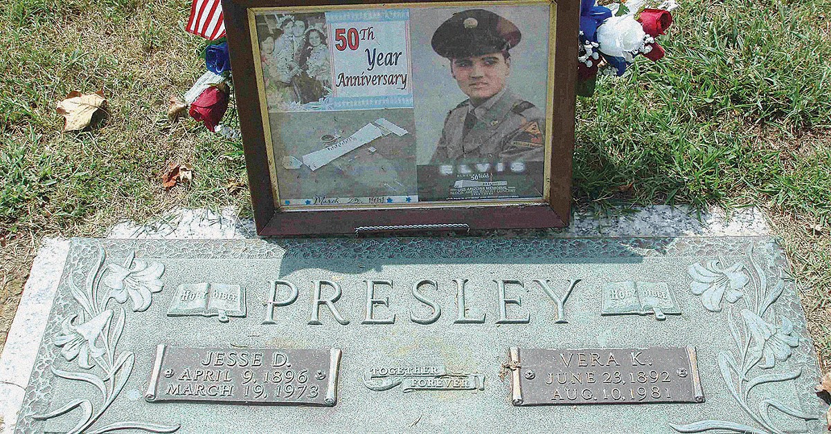 Louisville is home to the grave of Elvis' grandfather