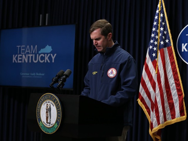 Gov. Andy Beshear delivering a Team Kentucky update.
