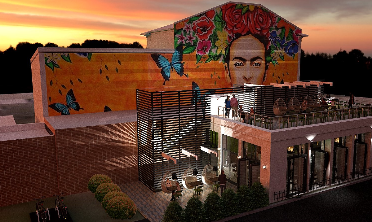 A rendering of the new Guaca Mole location in NuLu.