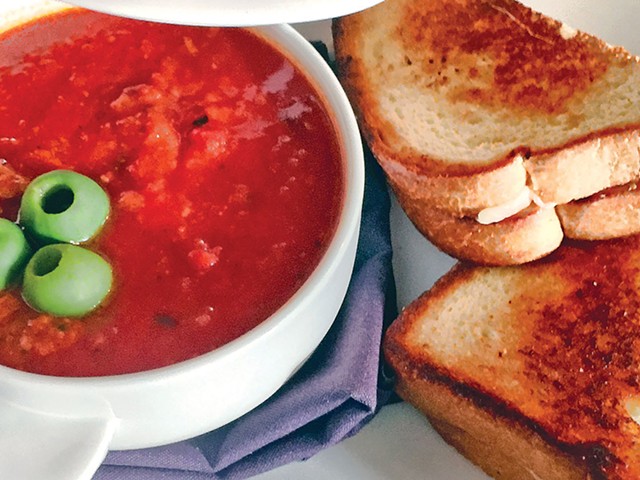 Butchertown Grocery's grilled cheese with tomato soup