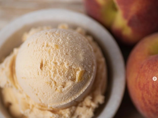 Graeter's takes justified price in its annual peach ice cream summer special.