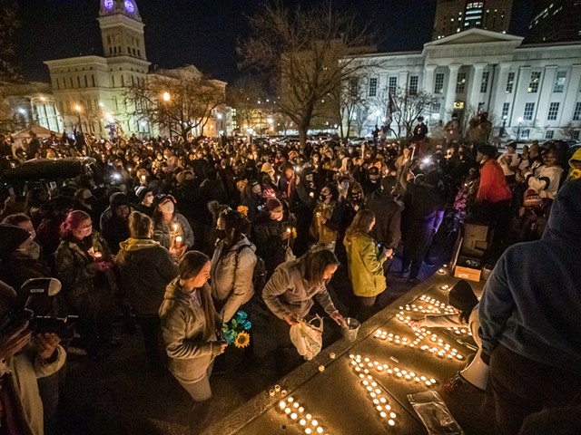 Jefferson Square Park was filled with friends, family and fellow protesters on Monday night as they came together to mourn Travis Nagdy.