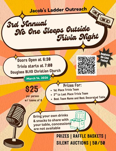 Image: Jacob's Ladder Outreach 3rd Annual No One Sleeps Outside Trivia Night