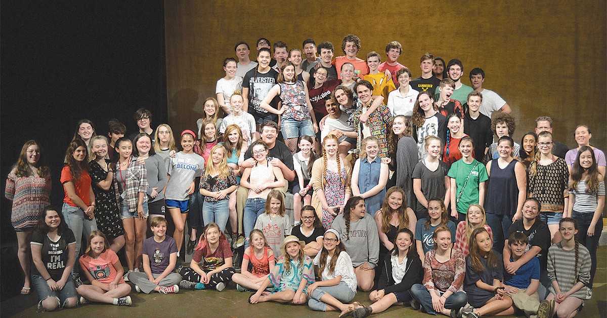 Most of the 73 Walden Theatre Conservatory students who are involved as actors or stage managers in the three plays of this year's Young American Shakespeare Festival