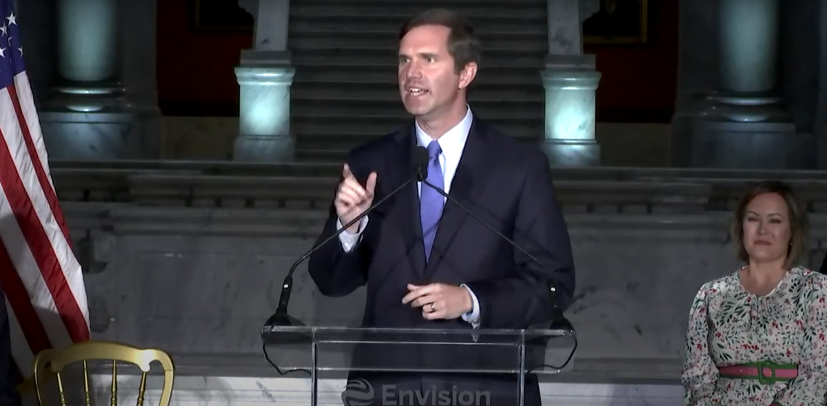 On Wednesday, Gov. Andy Beshear announced that the company Envision AESC is investing $2 billion into building a plant in Bowling Green.  |  Screenshot via YouTube.