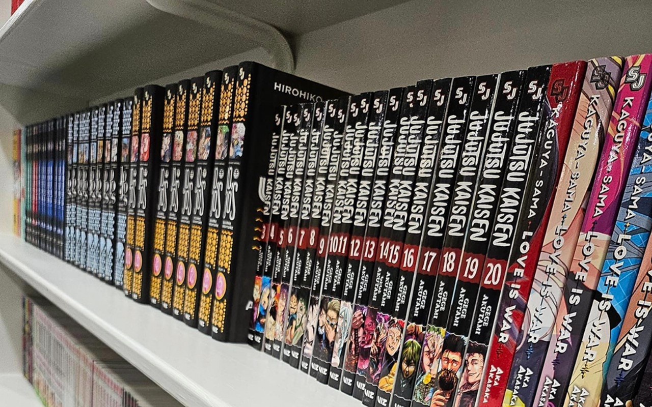 Manga titles at Otaku Mange Lounge.