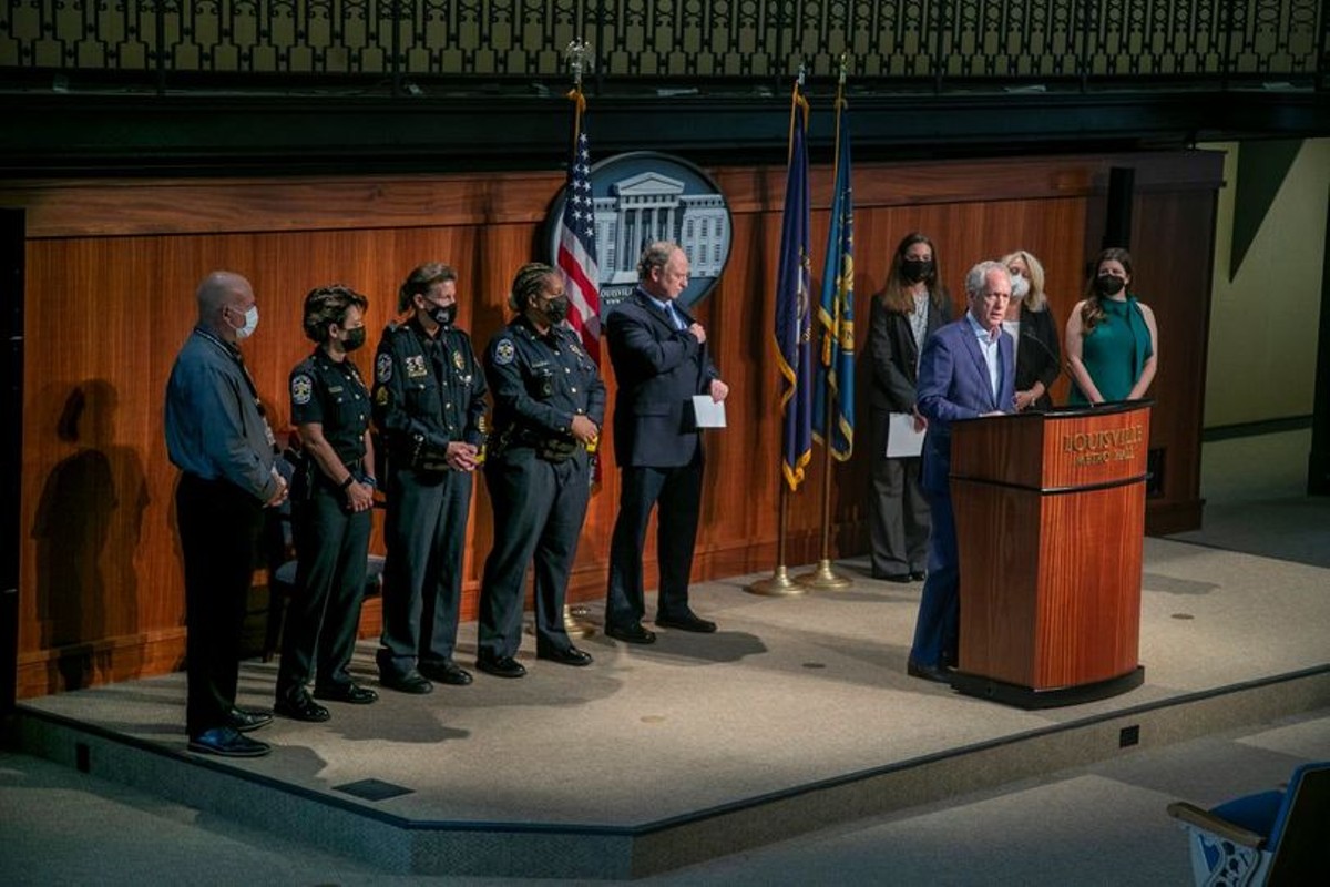 Louisville leaders announce details of the 911 diversion program.  |  Photo by Wales Hunter/Louisville Metro. Government