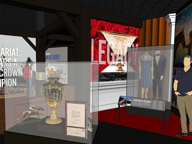 The rendering shows a new exhibit coming to The Kentucky Derby Museum honoring Triple Crown winner Secretariat.
