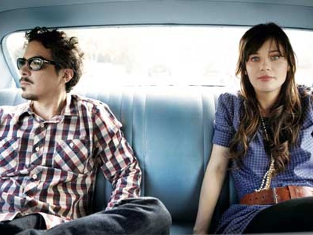 She & Him is the collaboration between singer songwriter M. Ward and actress Zooey Deschanel.