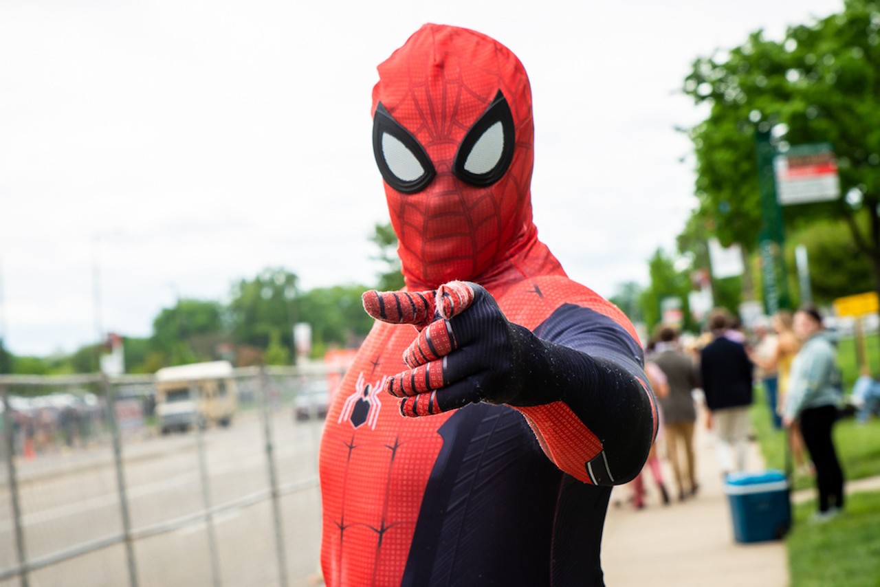 Spider-Man made an appearance at Derby.