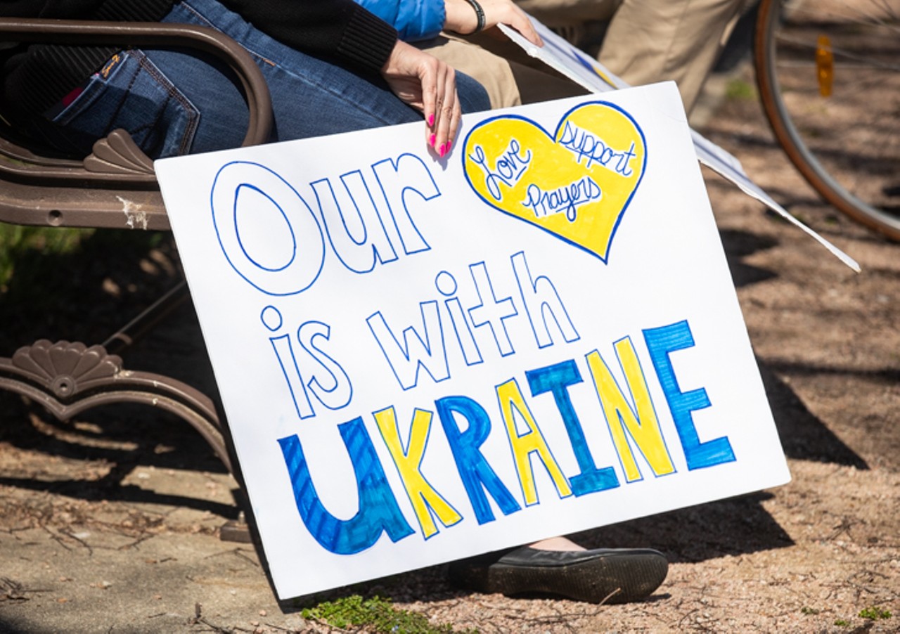 Photos: Hundreds March In Support Of Ukraine In Downtown Louisville