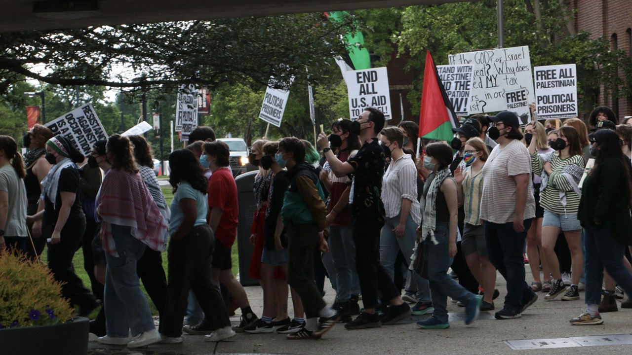 PHOTOS: Students Organized March Across UofL Campus On Nakba Day To Protest Israeli Occupation Of Palestine