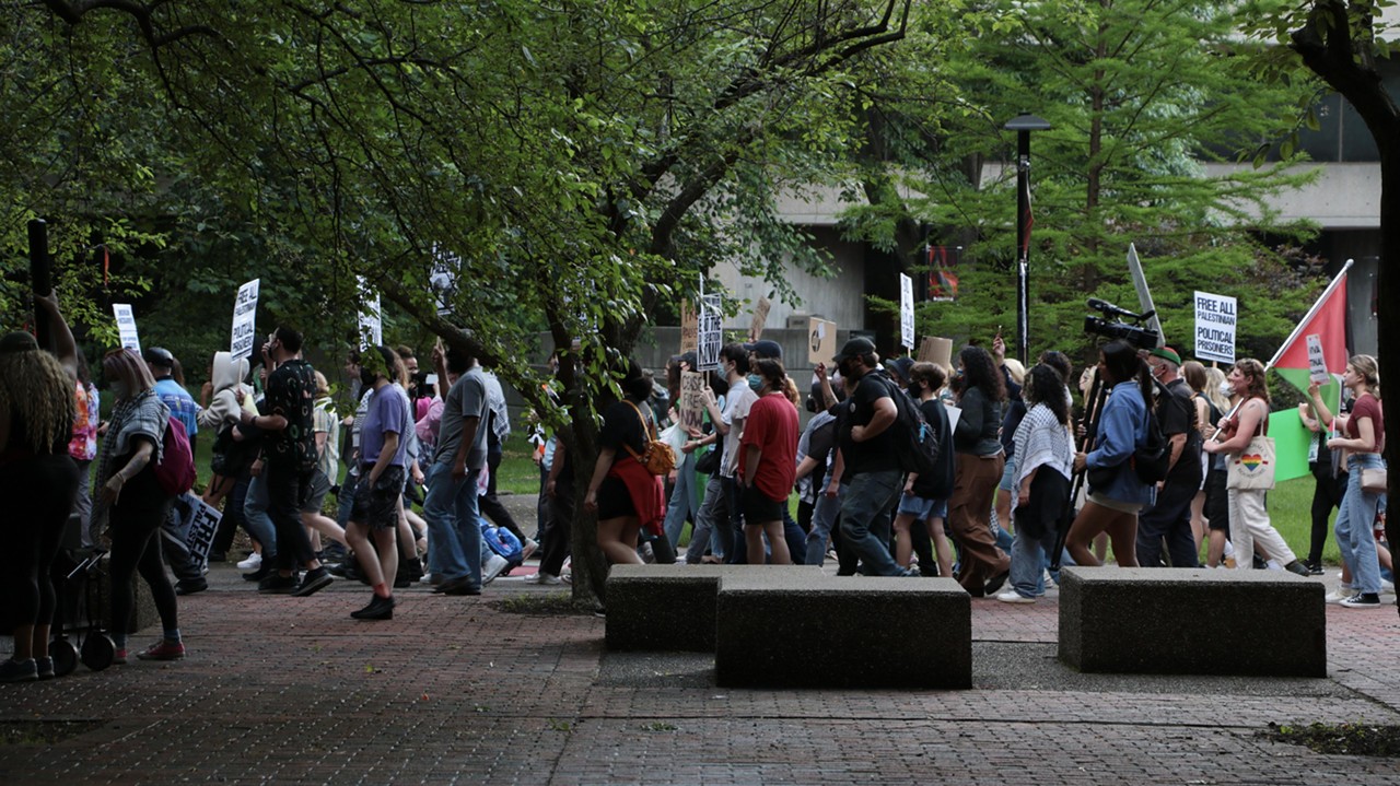 PHOTOS: Students Organized March Across UofL Campus On Nakba Day To Protest Israeli Occupation Of Palestine