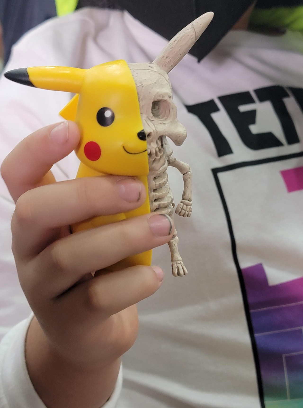 Pikachu half skeleton