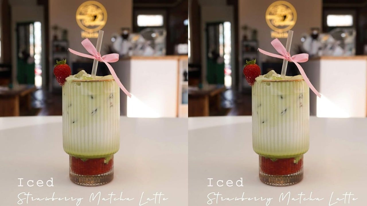 Iced Strawberry Matcha Latte