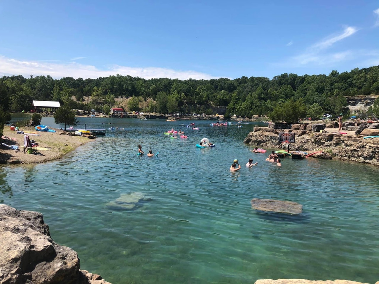 The Quarry
2201 Fendley Mill Rd  
This 18 and up only quarry is perfect for lounging, swimming and adventuring. You can snorkel, paddleboard, pedal boat, kayak, canoe, play sand volleyball or relax in the water. It&#146;s $10 to reserve your spot and $25 for admission. Photo via  The Quarry