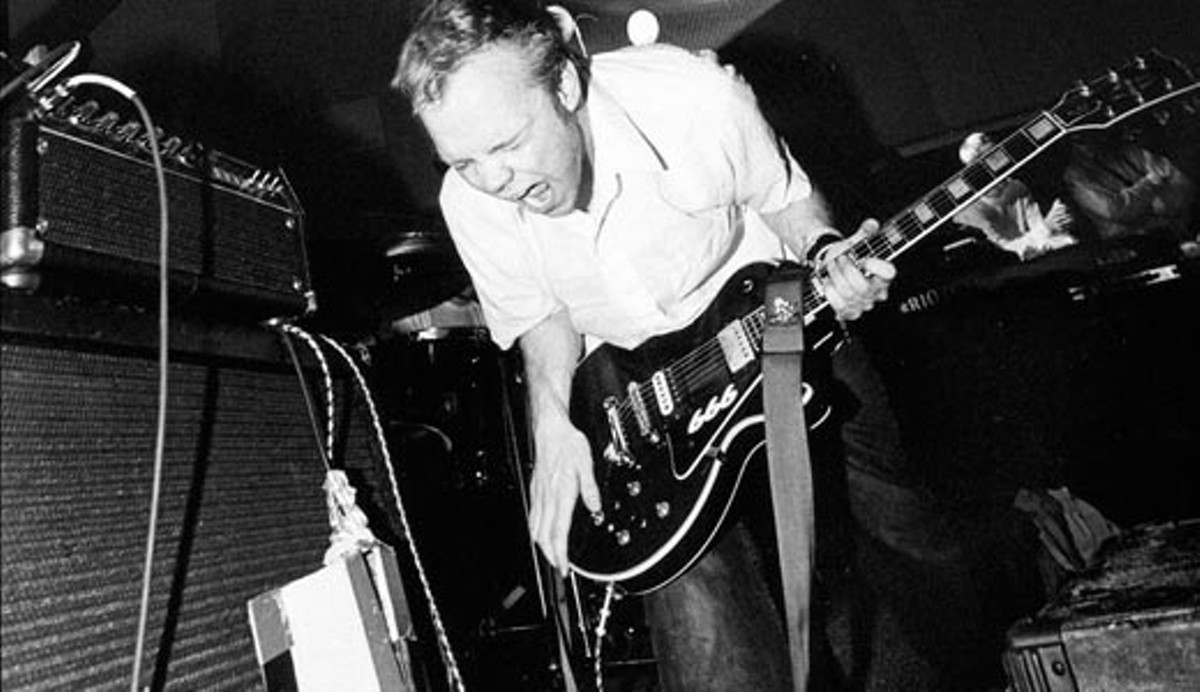 Barlow, shown here at Endpoint's final show in 1994. He now teaches in Florida. Guilt, the band he fronted for nearly eight years, reunites for a show at Headliners May 1.