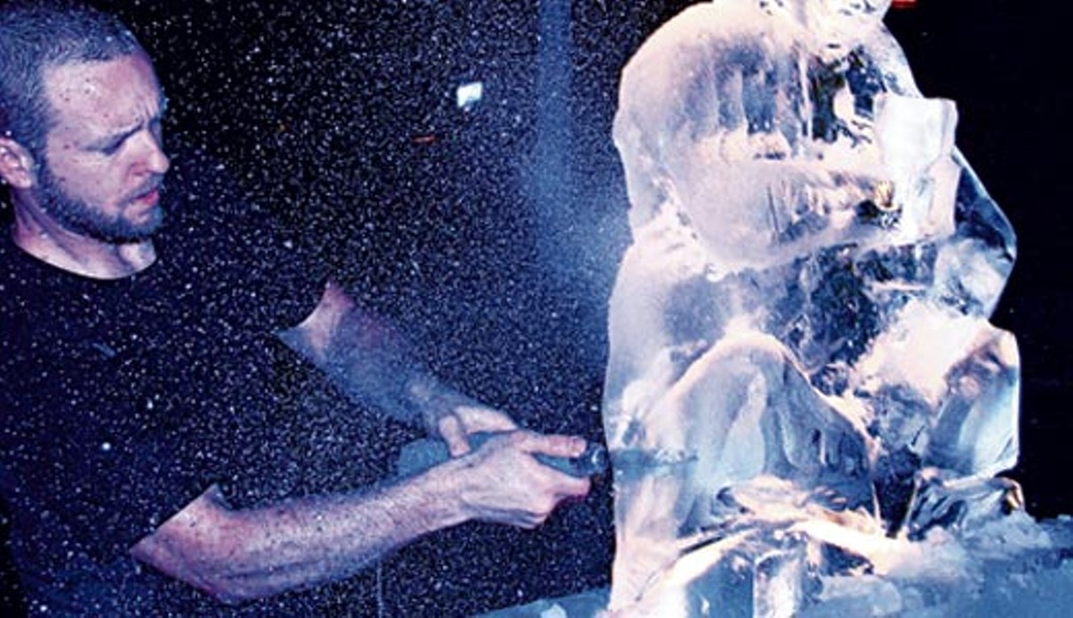 Thomas Brown is an ice sculptor