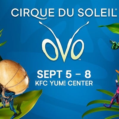 Cirque Du Soleil’s OVO PIC Thursday, September 5KFC Yum! Center | Showtimes & prices vary | cirquedusoleil.com/ovoGet ready, Louisville! The thrilling spectacle of Cirque du Soleil's OVO is making its way to the KFC Yum! Center from September 5-8. This dynamic show, perfect for all ages with a mesmerizing blend of color, energy, and extraordinary acrobatics. OVO, which means "egg" in Portuguese, delves into the fascinating world of insects. This show is a lively portrayal of the bustling life within a colony, where insects' unique personalities and abilities are showcased through stunning acrobatic performances. The show's narrative explores the beauty and diversity of these tiny creatures, presenting a captivating and energetic performance that has something for everyone.