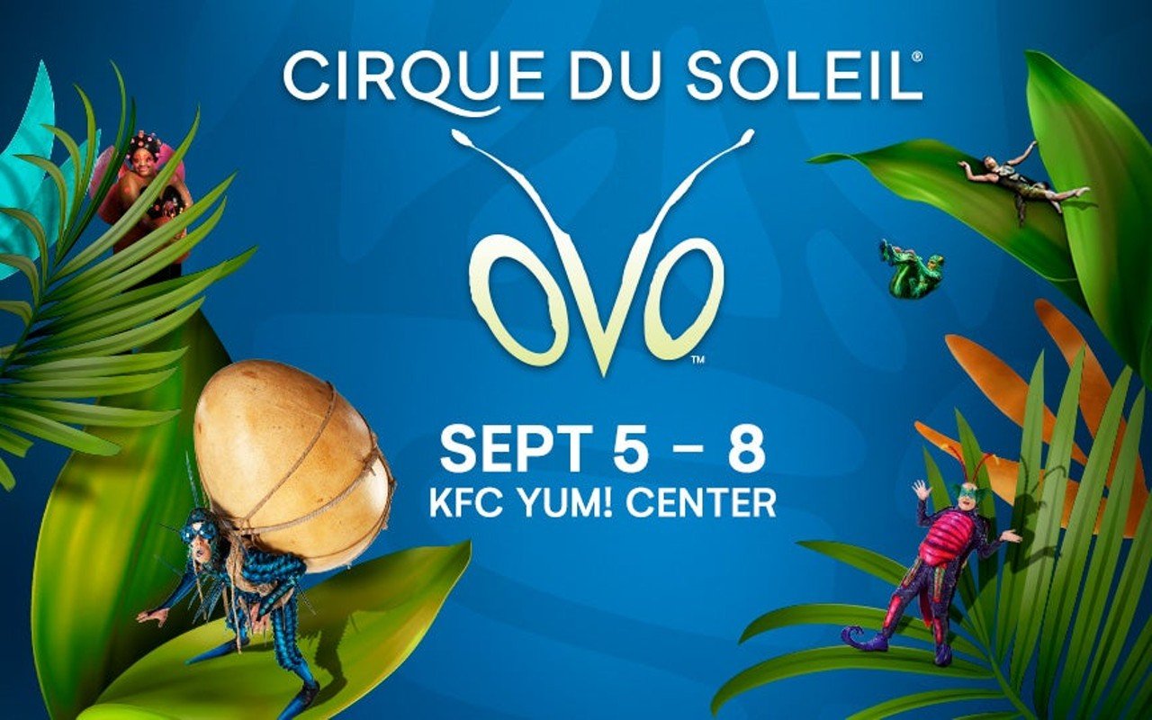 Cirque Du Soleil’s OVO PIC 
Thursday, September 5
KFC Yum! Center | Showtimes & prices vary | cirquedusoleil.com/ovo
Get ready, Louisville! The thrilling spectacle of Cirque du Soleil's OVO is making its way to the KFC Yum! Center from September 5-8. This dynamic show, perfect for all ages with a mesmerizing blend of color, energy, and extraordinary acrobatics. OVO, which means "egg" in Portuguese, delves into the fascinating world of insects. This show is a lively portrayal of the bustling life within a colony, where insects' unique personalities and abilities are showcased through stunning acrobatic performances. The show's narrative explores the beauty and diversity of these tiny creatures, presenting a captivating and energetic performance that has something for everyone.