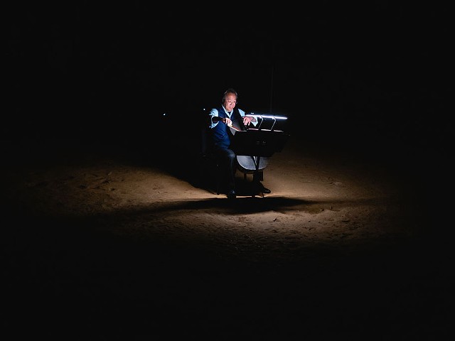 Yo-Yo Ma practices for the Saturday, April 29 performances in Mammoth Cave.