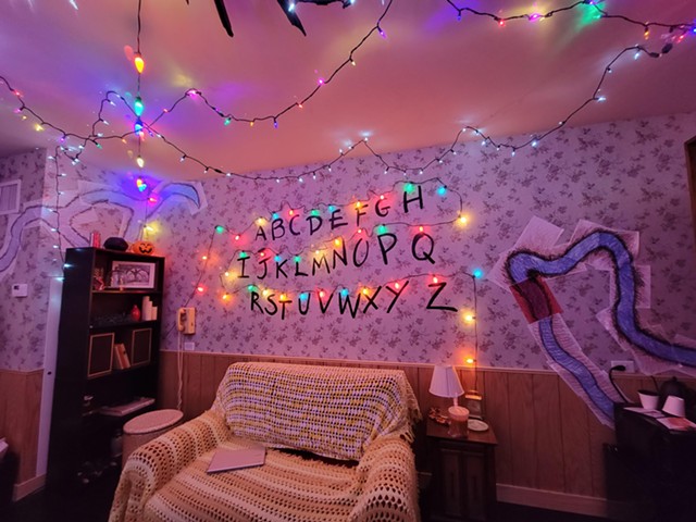 Step into "Castle Byers" at Graduate-Hotel Bloomington's Stranger Things Suite.