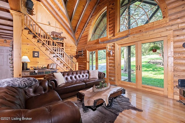 This Crestwood Log Cabin For Sale Has Another House Underneath It [PHOTOS]