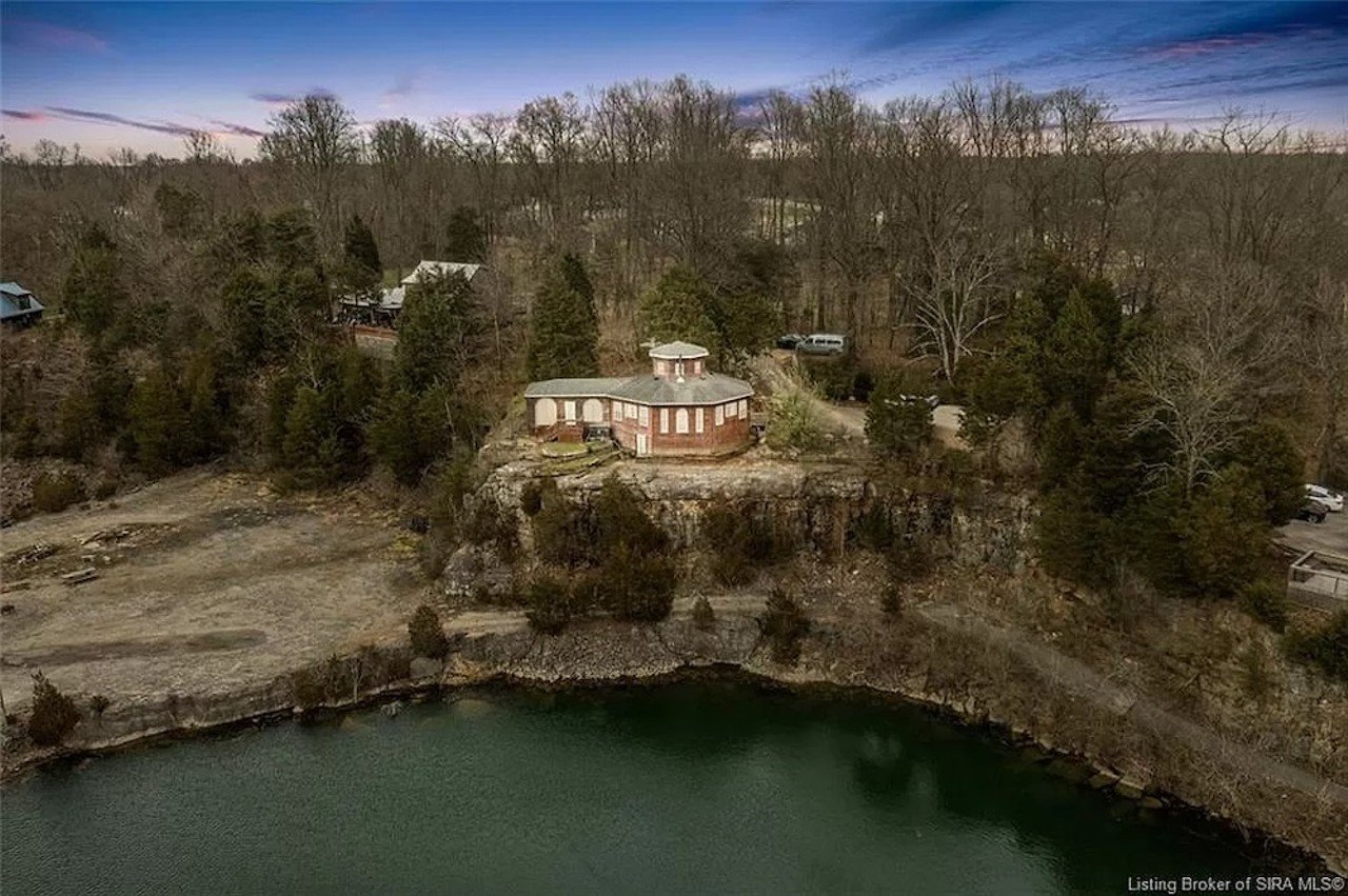 This Octagonal Home Along A Private Quarry In Charlestown Is For Sale For $210,000