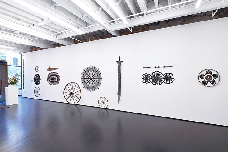 Installation view of artworks by Bette Levy. - Ted Wathen