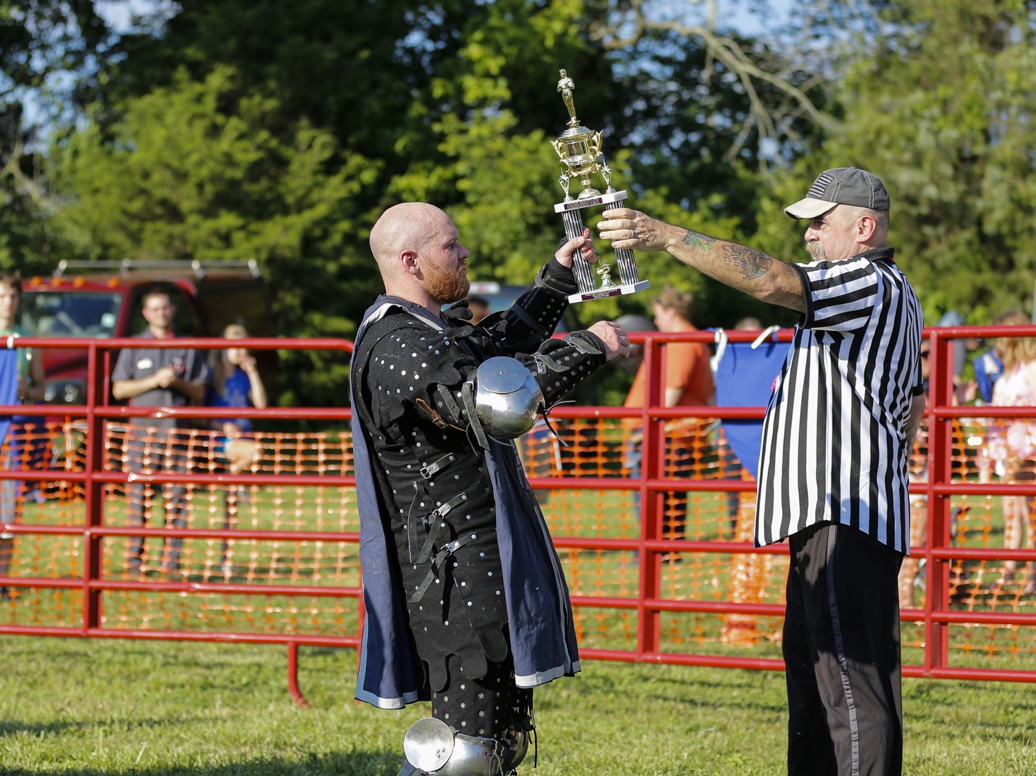 Some of the knights were presented trophies and awards in different areas of armored combat at the end of the event.