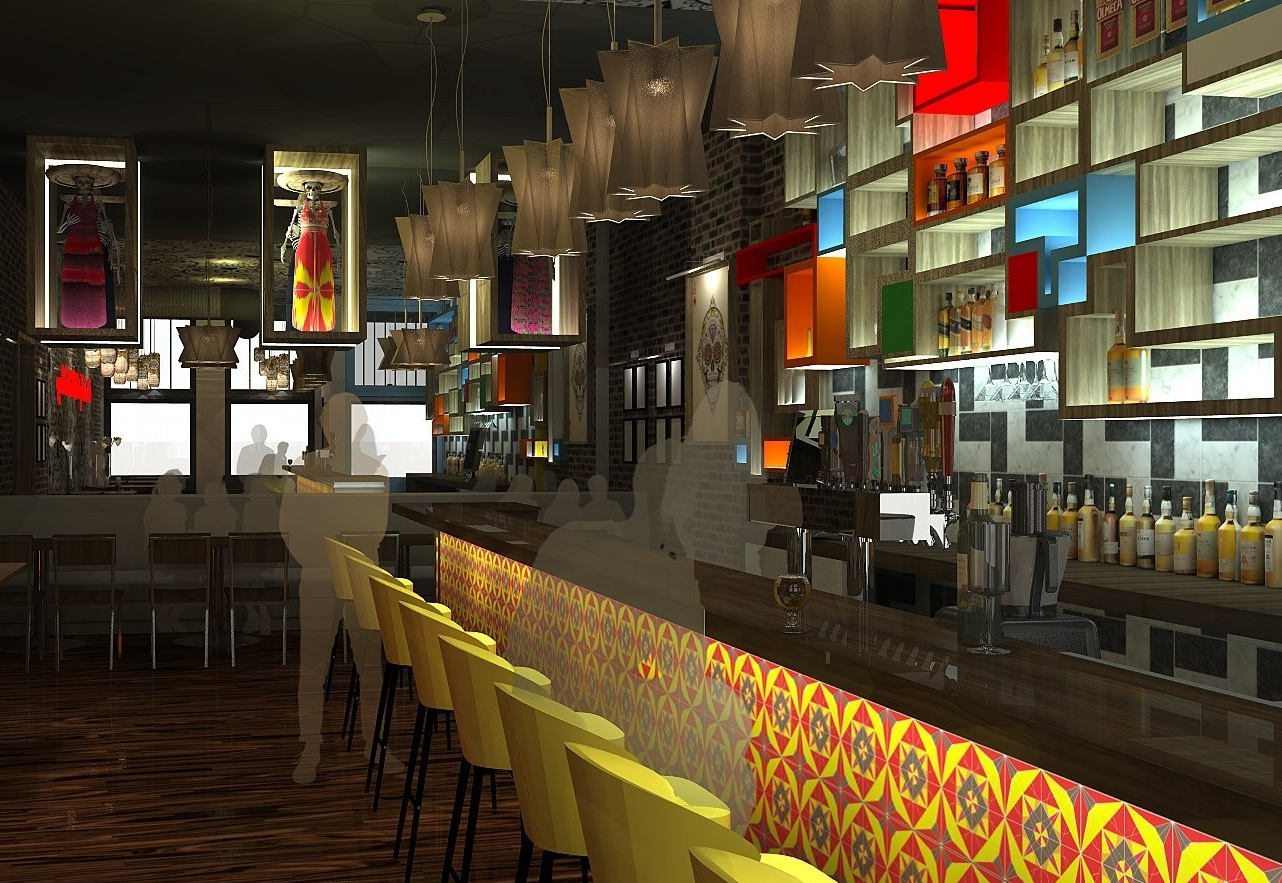 A concept of the bar area.