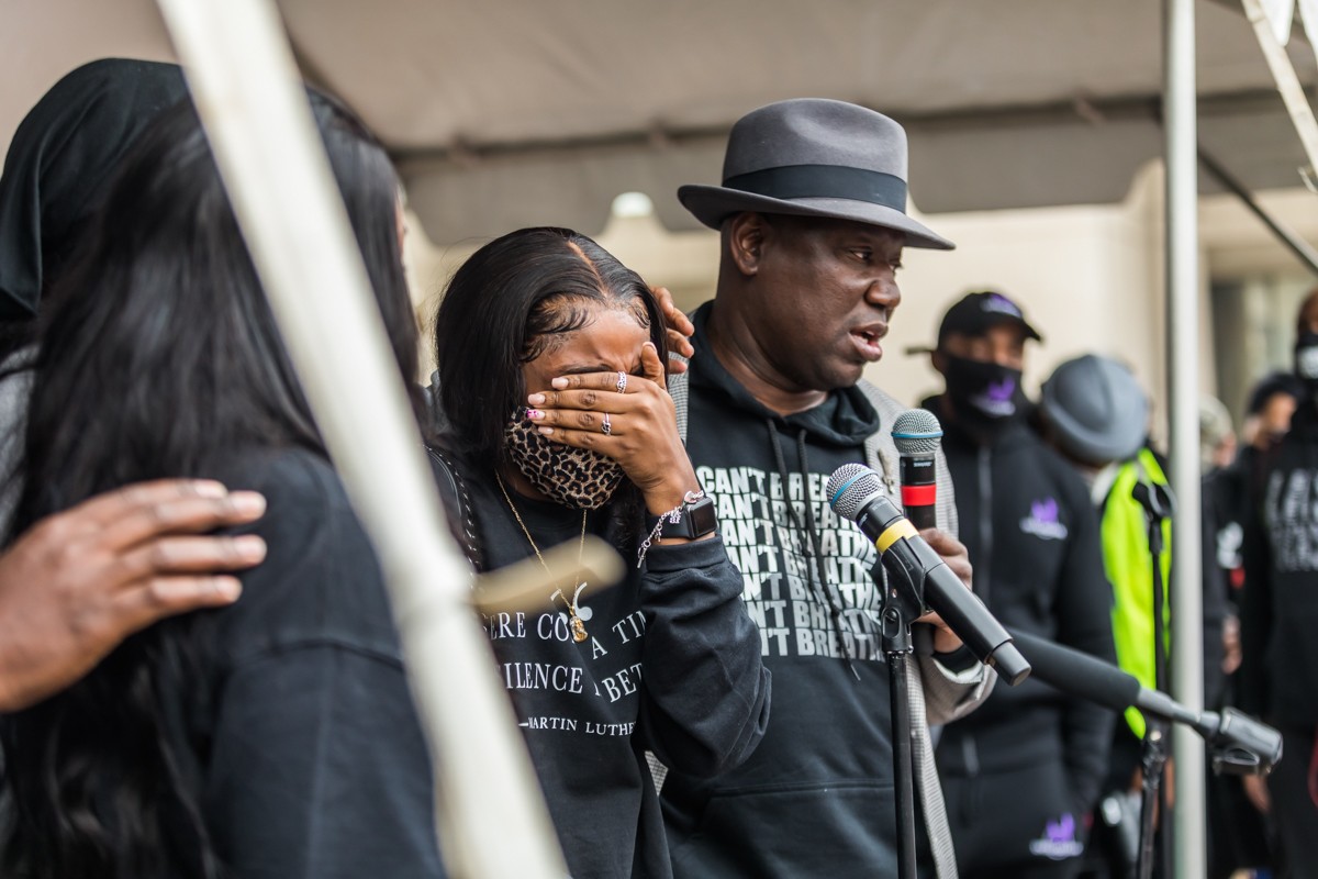 The daughters of Danny Ray Thomas,  a Black man who was killed in Houston in 2018 by a Sheriff's Deputy during a mental health crisis, attended the rally for Breonna Taylor on March 13. - KATHRYN HARRINGTON